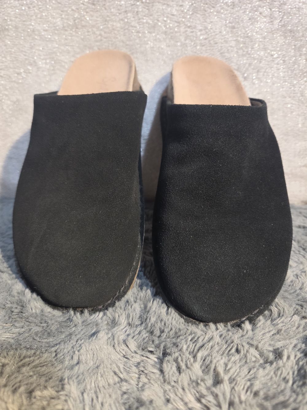 Splendid Black Suede Mule Clogs